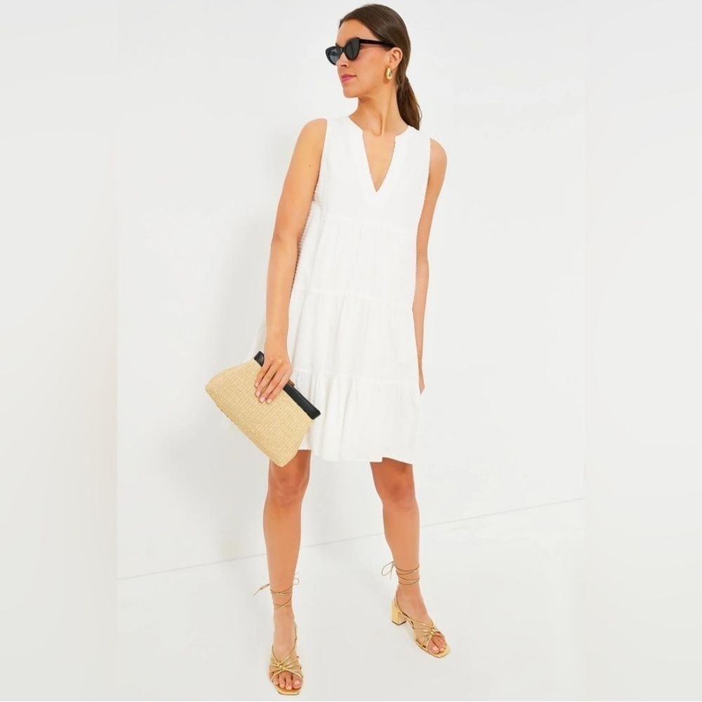 NWT Pomander Place White Swiss Dot Sleeveless Kenzo Dress